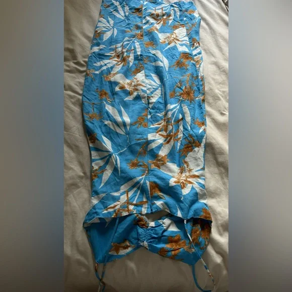 Zara | Dresses | Zara Blue Floral Print Slip Dress | Poshmark